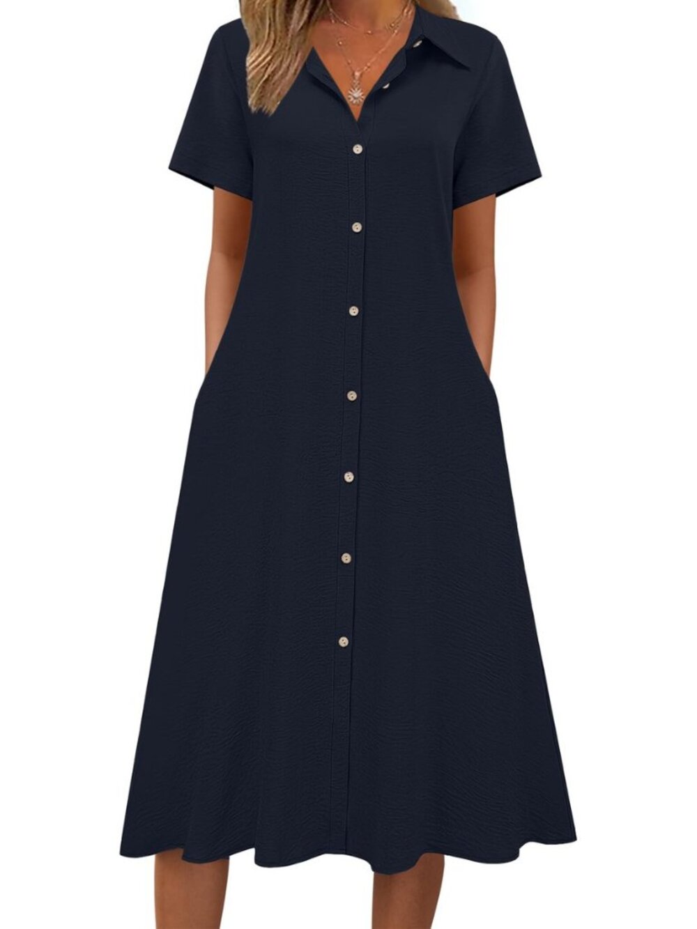 Summer Dresses for Women 2026 Button Down Shirt Dresses Aline Long Sundress